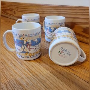 Set of 4 geese mugs